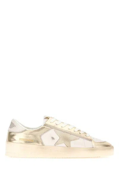 Golden Goose Stardan Leather Low-top Sneakers In Gold