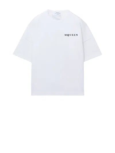 Alexander Mcqueen Alexander Mc Queen White Oversized T Shirt With Logo