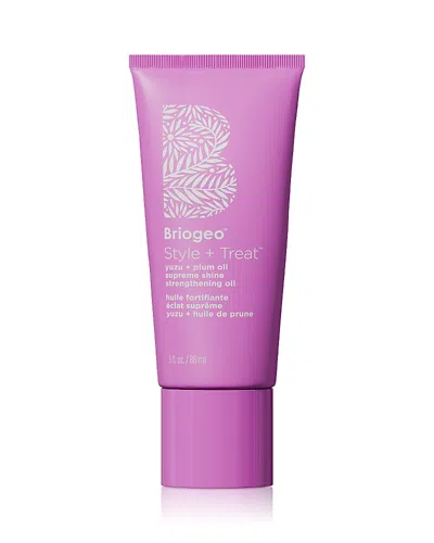 Briogeo Style + Treat Supreme Shine Strengthening & Styling Oil For Thick Hair 3 Oz/88 ml In Purple