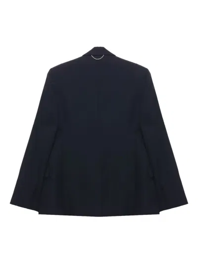 Carven Double-breasted Wool Jacket In Black