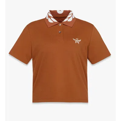 Mcm Laurel Piqué Polo In Brown