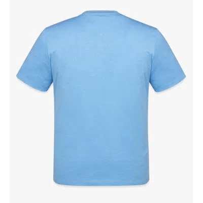 Mcm Laurel Logo Print T-shirt In Organic Cotton In Blue