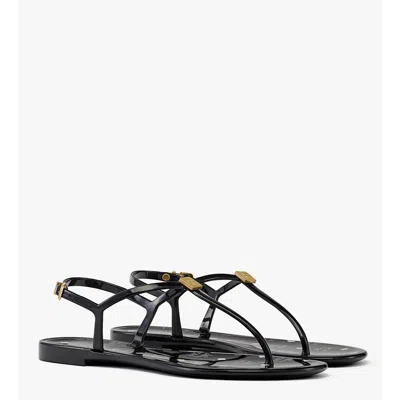 Mcm Monogram Jelly Sandals In Black