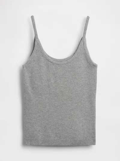 Gap Cashsoft Stretch Crop Tank Top In Gray