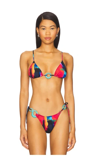 Yllw The Label Sade Charm Bikini Top In Multi