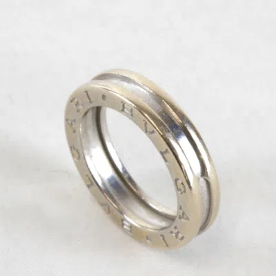 Pre-owned Bvlgari B.zero1 Silver White Gold (18k) Band Ring ()