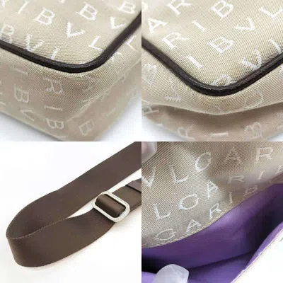 Pre-owned Bvlgari Beige Pink Beige Canvas Pochette Shoulder Bag ()