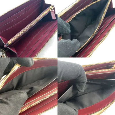 Pre-owned Bvlgari Beige Pink Beige Leather Long Wallet (bi-fold) () In Multi