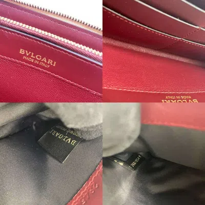Pre-owned Bvlgari Beige Pink Beige Leather Long Wallet (bi-fold) () In Multi
