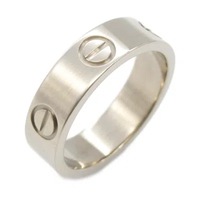 Pre-owned Cartier Silver White Gold (18k) Band Ring ()