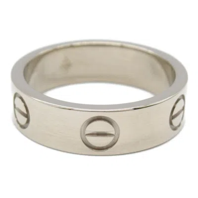Pre-owned Cartier Silver White Gold (18k) Band Ring ()