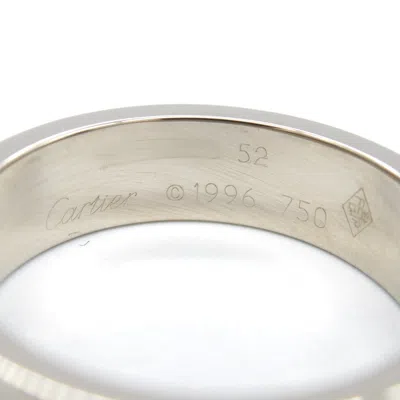 Pre-owned Cartier Silver White Gold (18k) Band Ring ()