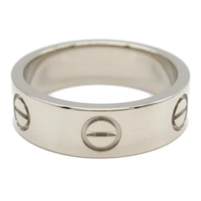 Pre-owned Cartier Silver White Gold (18k) Band Ring ()