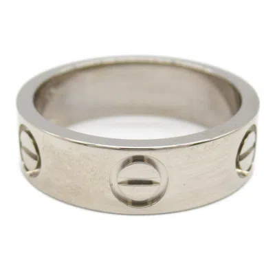 Pre-owned Cartier White White Gold (18k) Band Ring ()