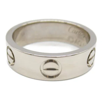 Pre-owned Cartier White White Gold (18k) Band Ring ()