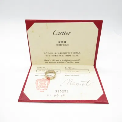 Pre-owned Cartier White White Gold (18k) Band Ring ()