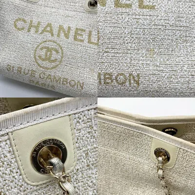 Pre-owned Chanel Beige Tweed Tote Bag ()
