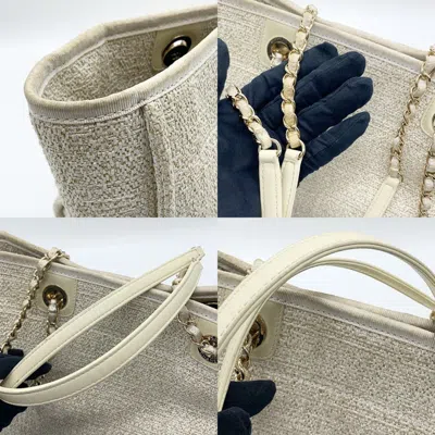 Pre-owned Chanel Beige Tweed Tote Bag ()