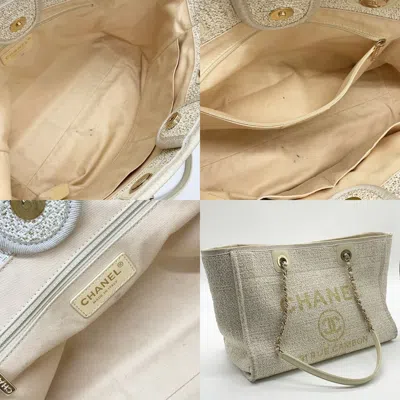 Pre-owned Chanel Beige Tweed Tote Bag ()