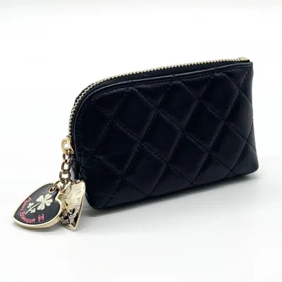 Pre-owned Chanel Black Leather Coin Purse/coin Case ()