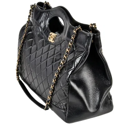Pre-owned Chanel Black Leather Tote Bag ()