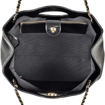 Pre-owned Chanel Black Leather Tote Bag ()