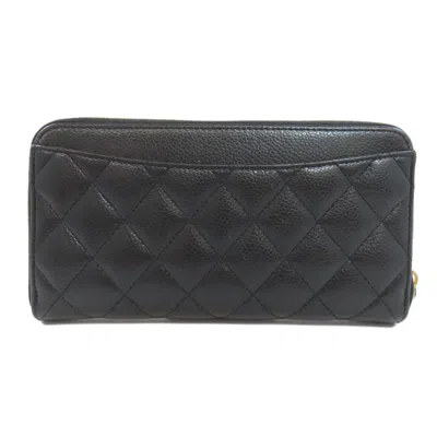 Pre-owned Chanel Black Long Wallet (bi-fold) ()