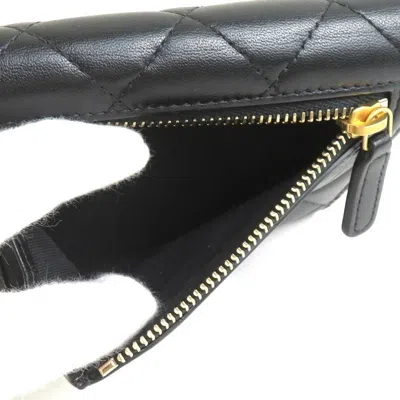 Pre-owned Chanel Black Pink Leather Wallet (bi-fold) () In Multi
