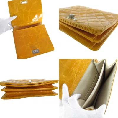 Pre-owned Chanel Gold Yellow Leather Metal Handbag Shoulder Bag ()