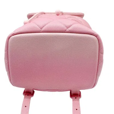 Pre-owned Chanel Pink Grained Calfskin Backpack ()