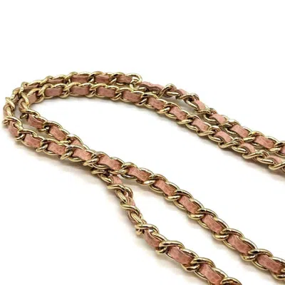 Pre-owned Chanel Pink Grained Calfskin Chain/shoulder Wallet ()