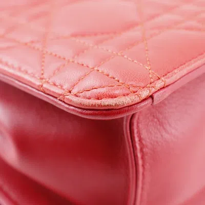 Pre-owned Dior Christian  Pink Red Color Leather Shoulder Bag ()