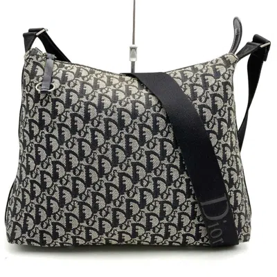 Pre-owned Dior Christian  Trotter Black Canvas Shoulder Bag ()