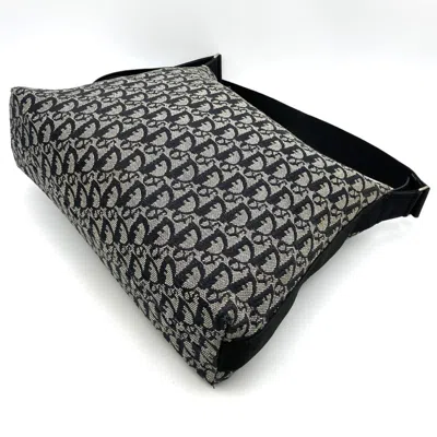 Pre-owned Dior Christian  Trotter Black Canvas Shoulder Bag ()