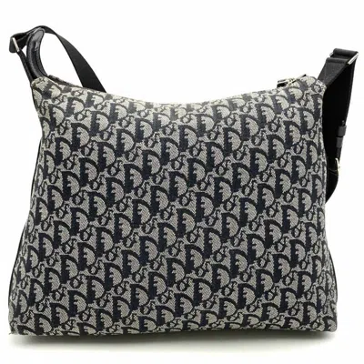 Pre-owned Dior Christian  Trotter Black Canvas Shoulder Bag ()