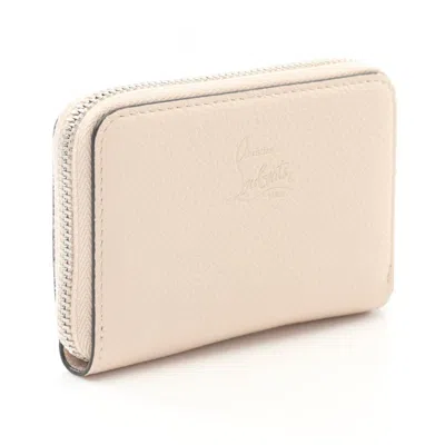 Pre-owned Christian Louboutin Beige Leather Coin Purse/coin Case () In Sand
