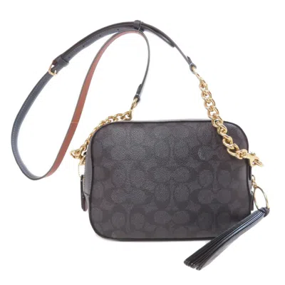 Pre-owned Coach Gray Navy Pvc Shoulder Bag ()