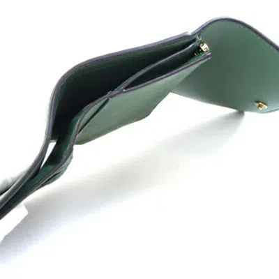 Pre-owned Coach Green Leather Wallet (tri-fold) ()