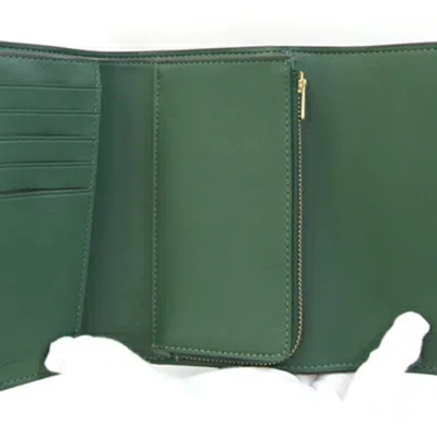 Pre-owned Coach Green Leather Wallet (tri-fold) ()