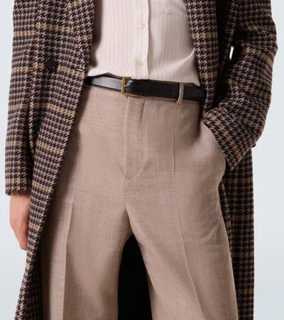 Saint Laurent Vadim Leather Belt In Black