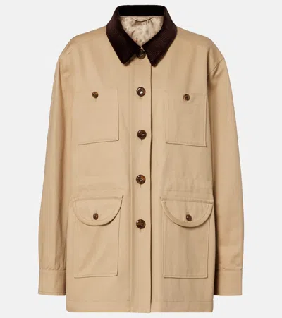 Blazé Milano Lokai Cotton Canvas Jacket In Brown