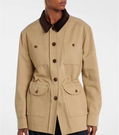 Blazé Milano Lokai Cotton Canvas Jacket In Brown