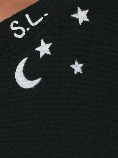 Shop Saint Laurent Stars And Moon Print T-shirt