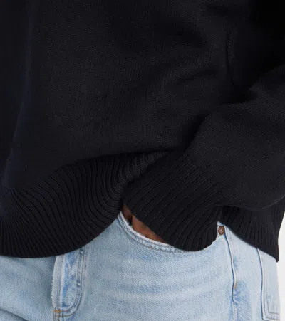 Ami Alexandre Mattiussi Ami Paris Ami Paris De Coeur Wool Cardigan In Black