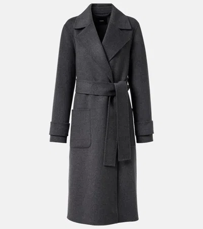 Joseph Womens Smoke Arline Double-face Wool And Cashmere-blend Coat In Gray