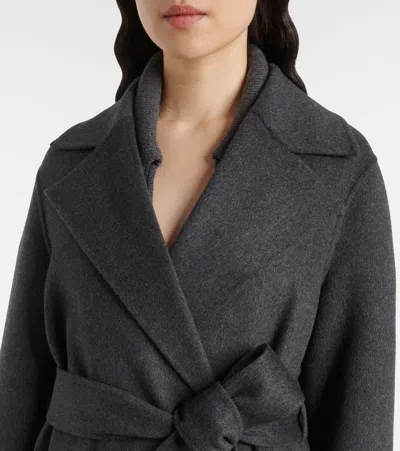 Joseph Womens Smoke Arline Double-face Wool And Cashmere-blend Coat In Gray