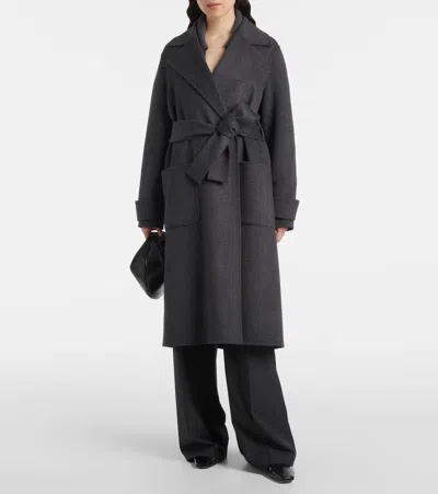 Joseph Womens Smoke Arline Double-face Wool And Cashmere-blend Coat In Gray