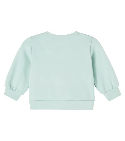 Tinycottons Baby Walk Printed Cotton Sweatshirt In Blue