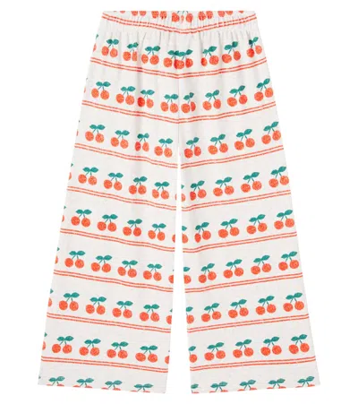 CHERRY印花棉质混纺运动裤