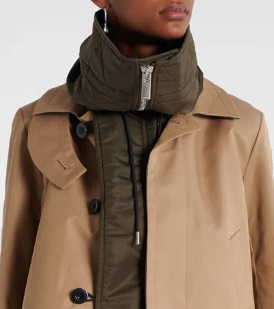 Sacai Cotton-blend Jacket In Neutral